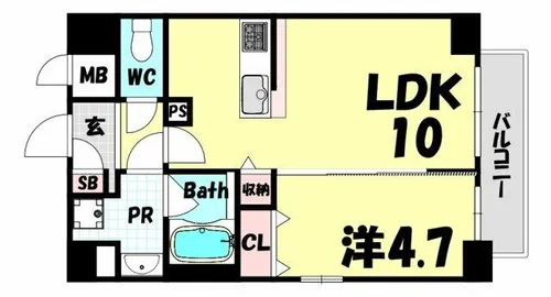 サニーコート神戸下山手【5階】の間取り