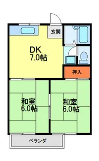 乾ハイツ【B202号室】の間取り