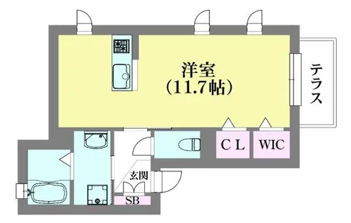 クレセール谷上【1階】の間取り