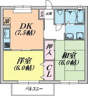 ハイツ平成【1階】の間取り