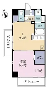 CENTER MARK IBORI【204号室】の間取り