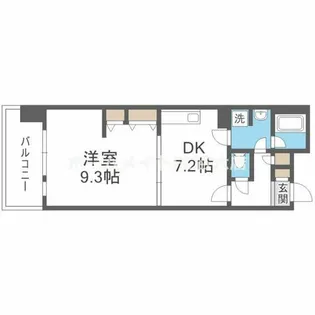 ロイヤルパークスなんば【8階】の間取り