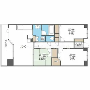 カスタリア阿倍野【3階】の間取り