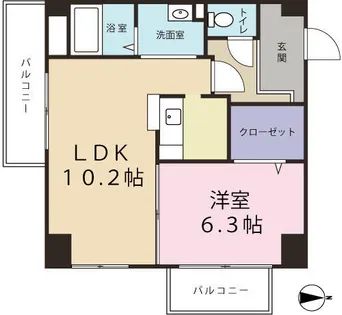 CoCoメゾン【602号室】の間取り