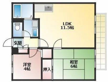 ハイツナカノ【203号室】の間取り