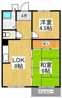 香川マンション【2階】の間取り