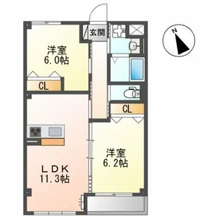 Prucilu【2階】の間取り