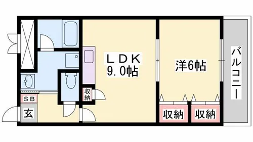 住吉マンション【3-G号室】の間取り
