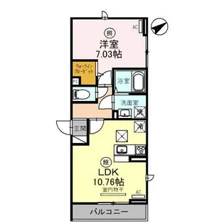 D-Place西飾磨 Abelia【103号室】の間取り