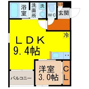 レガリストen黒川【3階】の間取り
