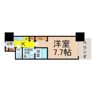 エステムコート名古屋ライブゲート【7階】の間取り