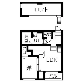 クローバーコート日比野【1階】の間取り