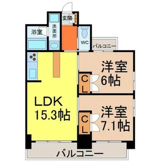 GRANDBLUE(グランブルー)【5階】の間取り