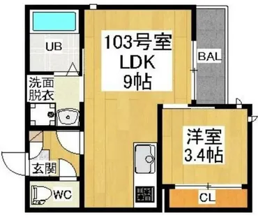 グランティック・ノーブル新瑞橋【1階】の間取り