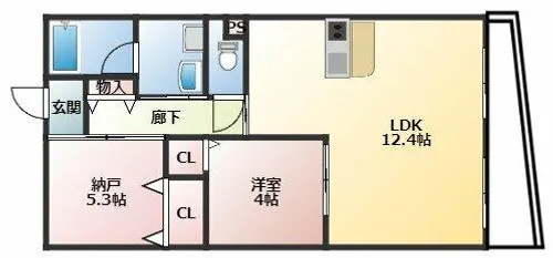 パインコート平磯【2階】の間取り