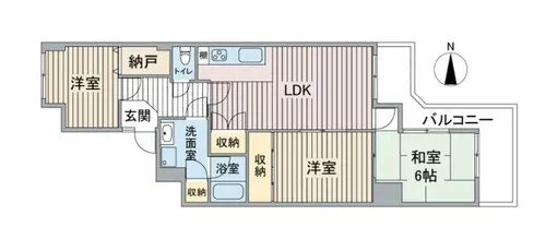 ユニーブル鳥栖【1階】の間取り