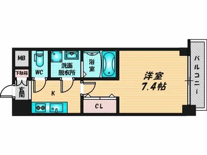 S-RESIDENCE高井田Central【3階】の間取り