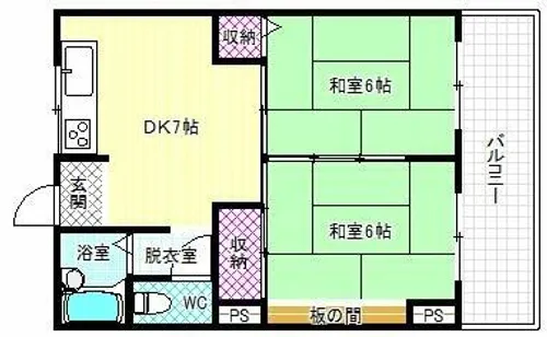 ハイツ中西【3階】の間取り