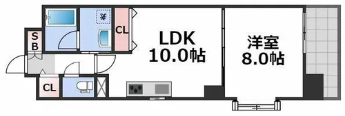 CITY SPIRE桜川Ⅰ【3階】の間取り