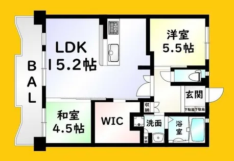 アースコート小倉金田【9階】の間取り