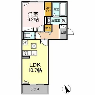 プランドールⅩ【1階】の間取り