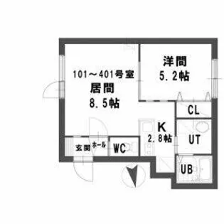 グランメール麻生南公園【4階】の間取り
