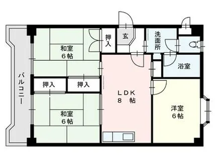 第2あかめコーポ【305号室】の間取り