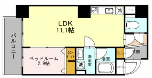 M COURT新町【4階】の間取り