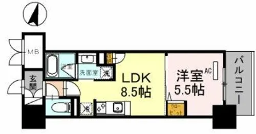 Ponte Cielo【5階】の間取り