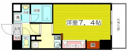 ベルエアー【6階】の間取り