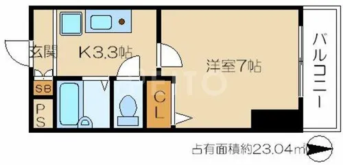 ヴェール一乗寺【3階】の間取り