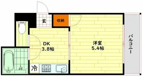 シャルマン新喜多【5階】の間取り