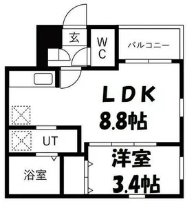 Cherim中村公園Onyx【1階】の間取り