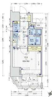 アクアプレイス江戸堀【4階】の間取り
