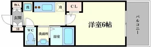 エステムコート大阪WESTⅡ【7階】の間取り