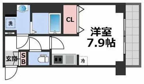 エグゼ天王寺Ⅱ【11階】の間取り