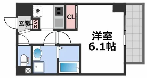 レオンヴァリエ天王寺北【4階】の間取り