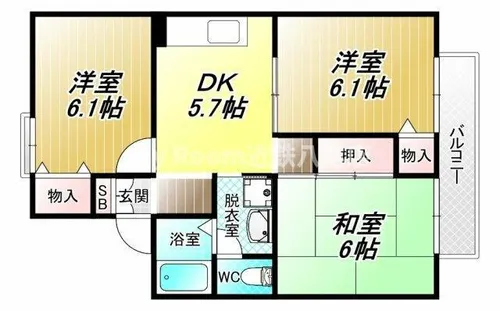 ボナールS【2階】の間取り