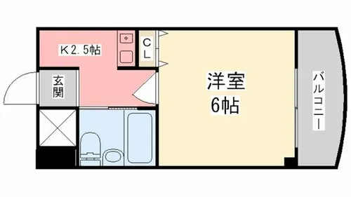 ベルトピア姫路Ⅰ【602号室】の間取り