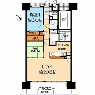 アルファステイツ西明石駅【4階】の間取り