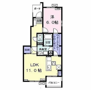 アロッジオ M Ⅰ【101号室】の間取り