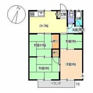 本熊荘【2階】の間取り