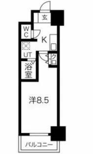 SWISS難波西【6階】の間取り