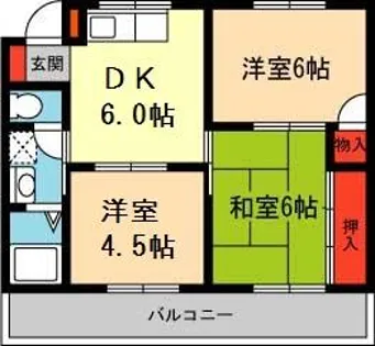 マナスハイツ【2階】の間取り