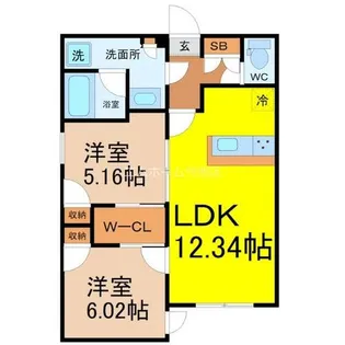 quador noie 今池【4階】の間取り