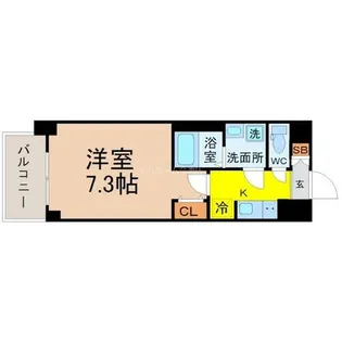 S-RESIDENCE志賀本通North【3階】の間取り