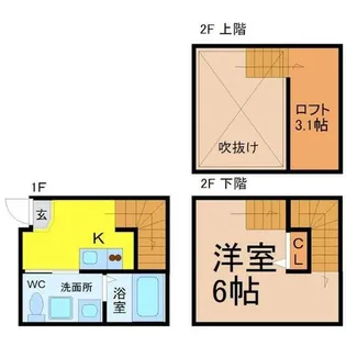 オーフォレスト【2階】の間取り