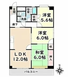 愛知県名古屋市南区鶴里町1丁目【マンション】の間取り