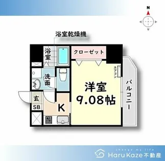 愛知県名古屋市瑞穂区牛巻町【マンション】の間取り