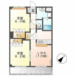 フィールドピアE【205号室】の間取り